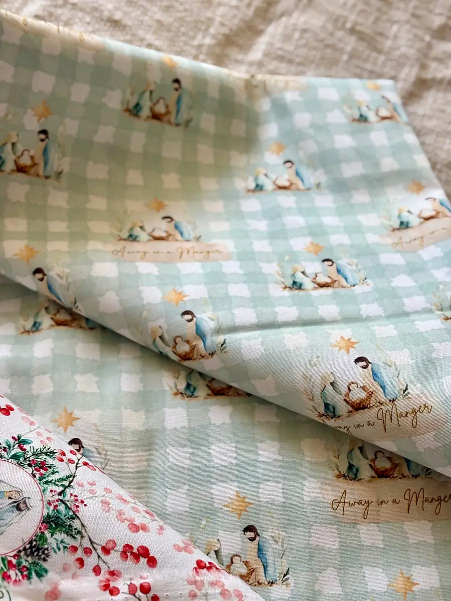 Away in a Manger · 100% Cotton Fabric, Sold Per 1/2 Metre, photo 2 of 3