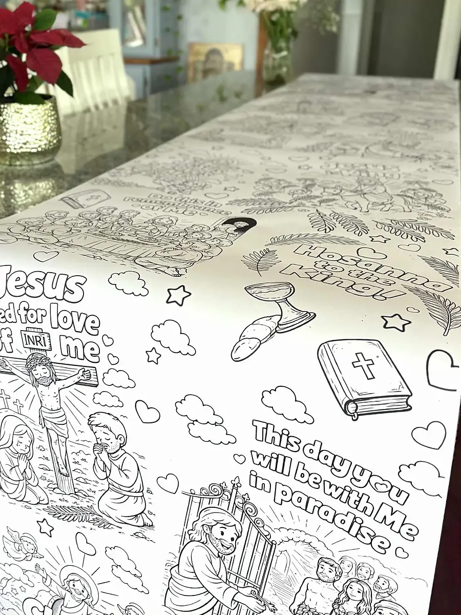 Easter Colouring Table Runner, photo 2 of 2