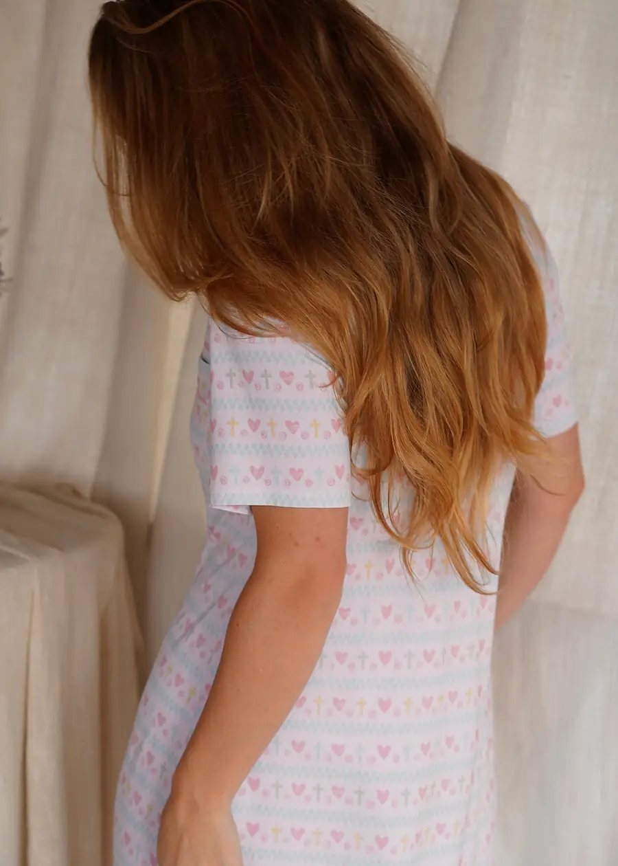 Faithful Hearts · Button Up Nightie · Cotton, photo 2 of 4
