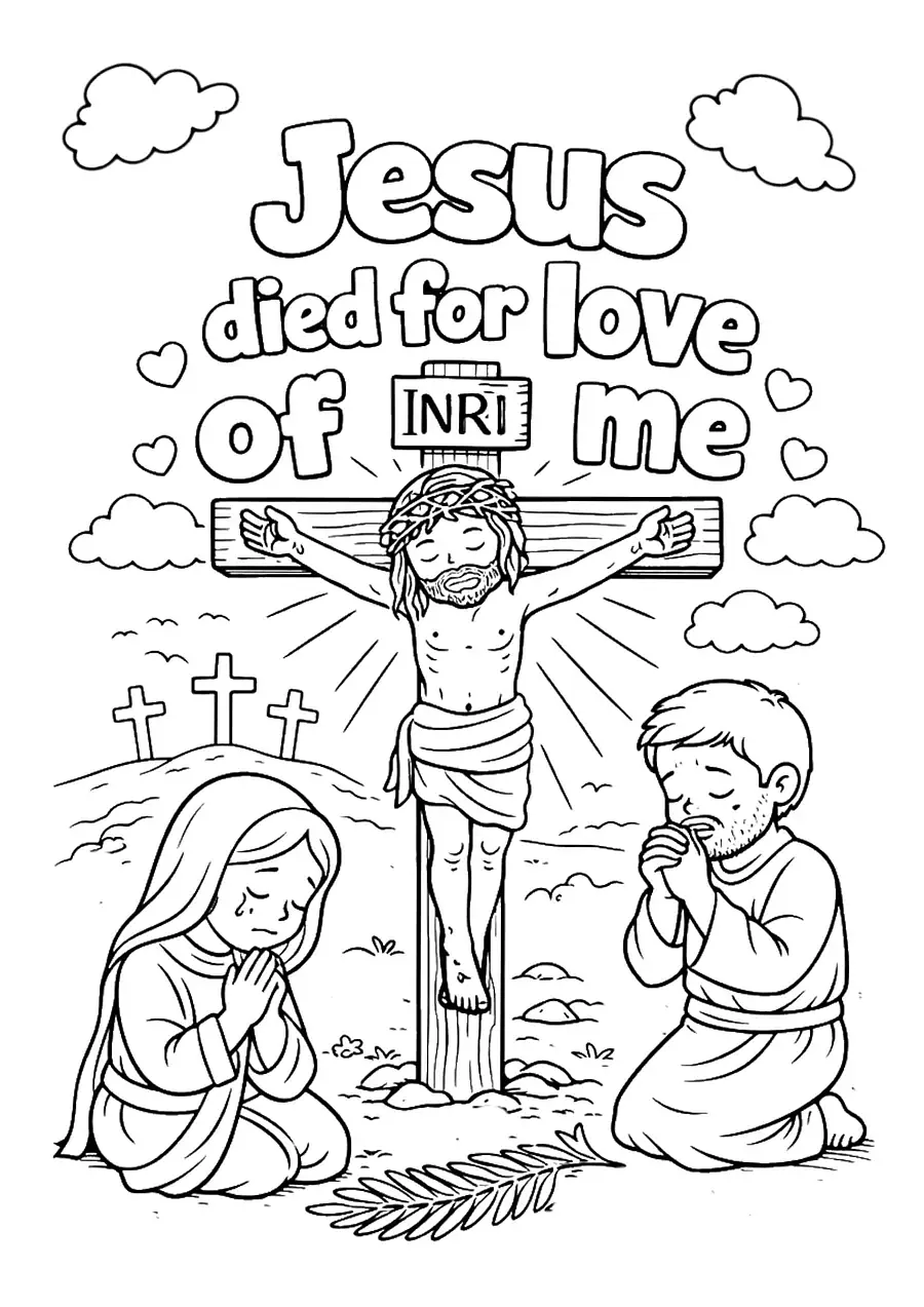 Free Children's Christian Easter Colouring-In, photo 3 of 4