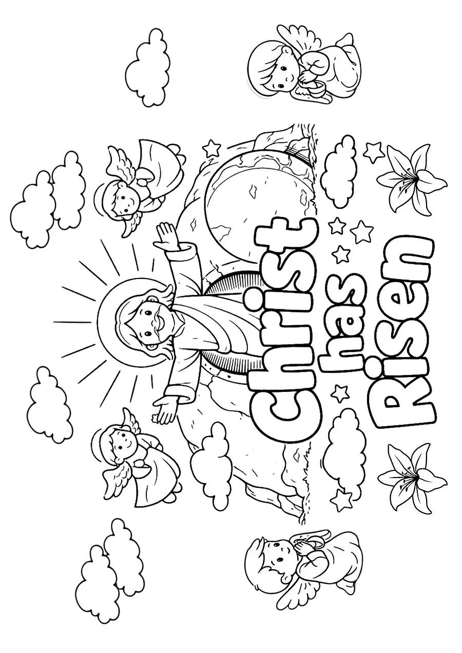 Free Children's Christian Easter Colouring-In, photo 4 of 4