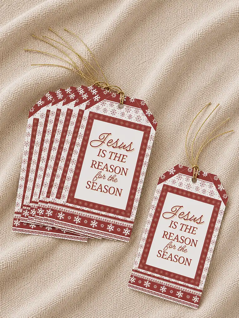 Jesus Is The Reason · Gift Tags, product mock-up 1 of 2