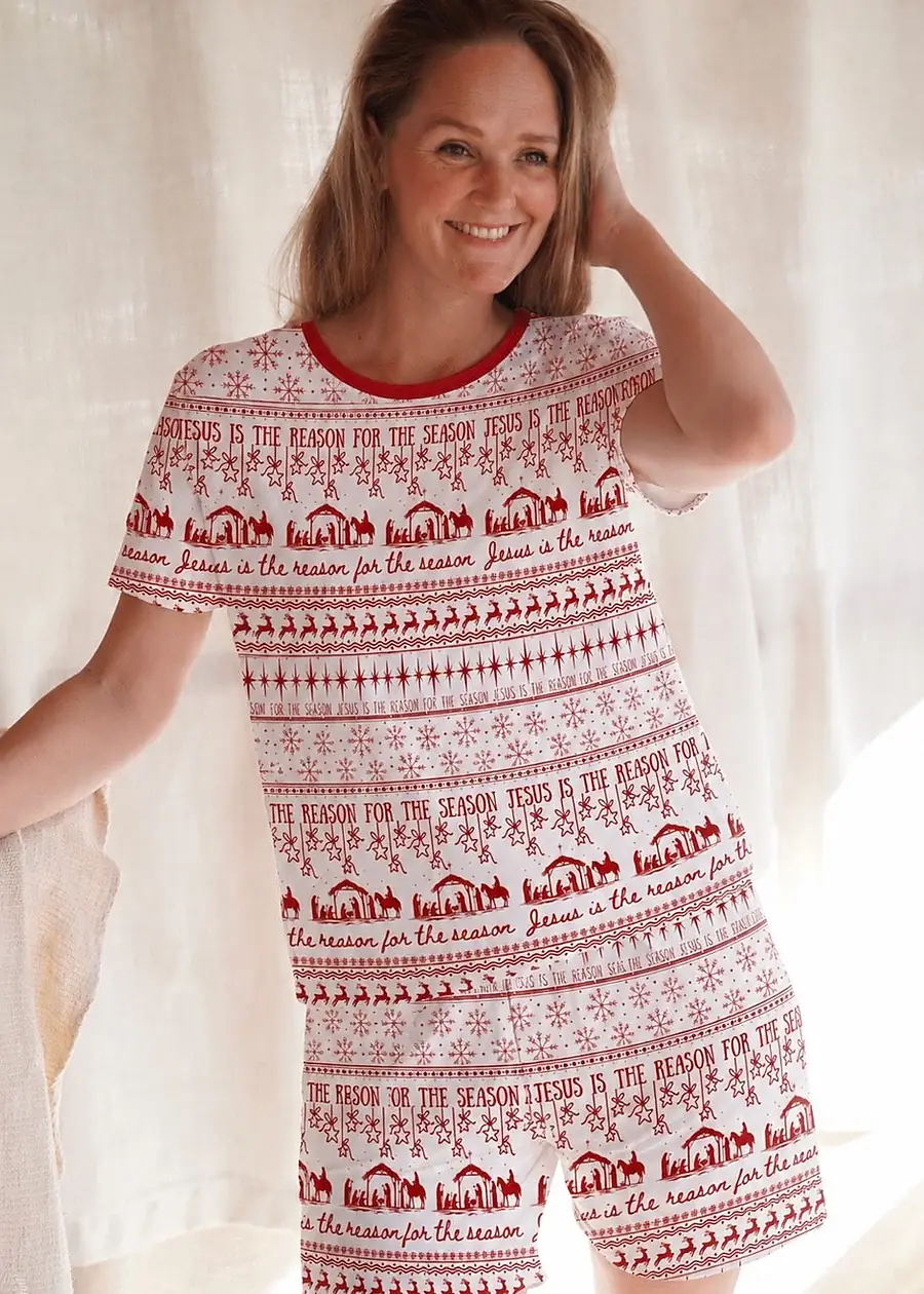 Unisex · Jesus is the Reason · T-Shirt & Shorts Set · Adult · Cotton