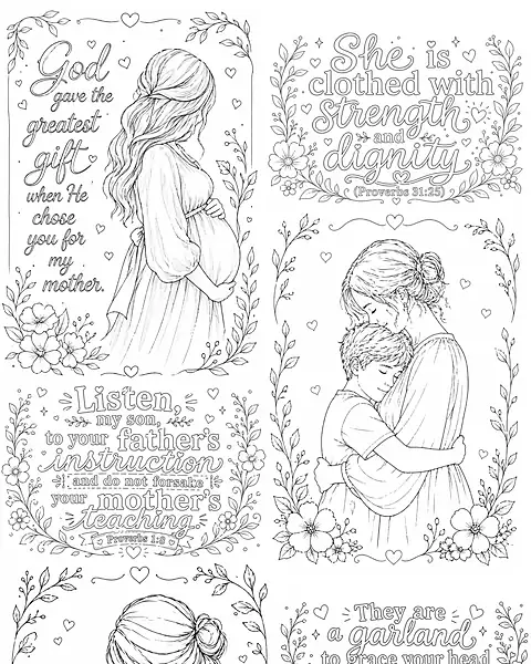 Mother’s Day Colouring Table Runner