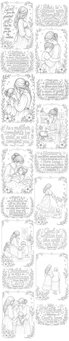 Mother’s Day Colouring Table Runner