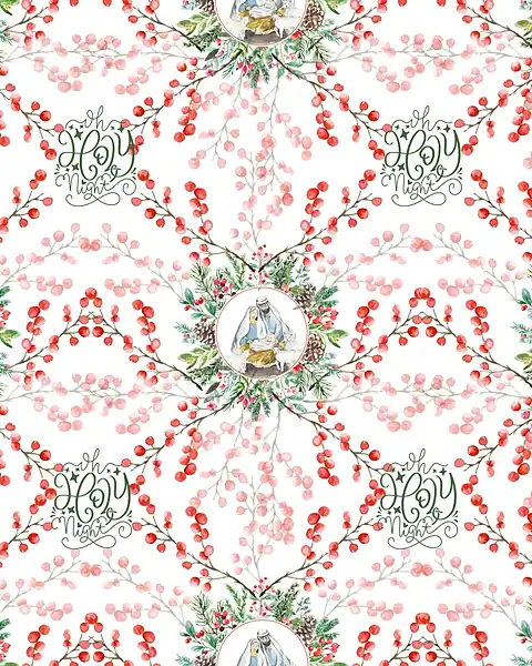 O Holy Night · Cherries Wrapping Paper