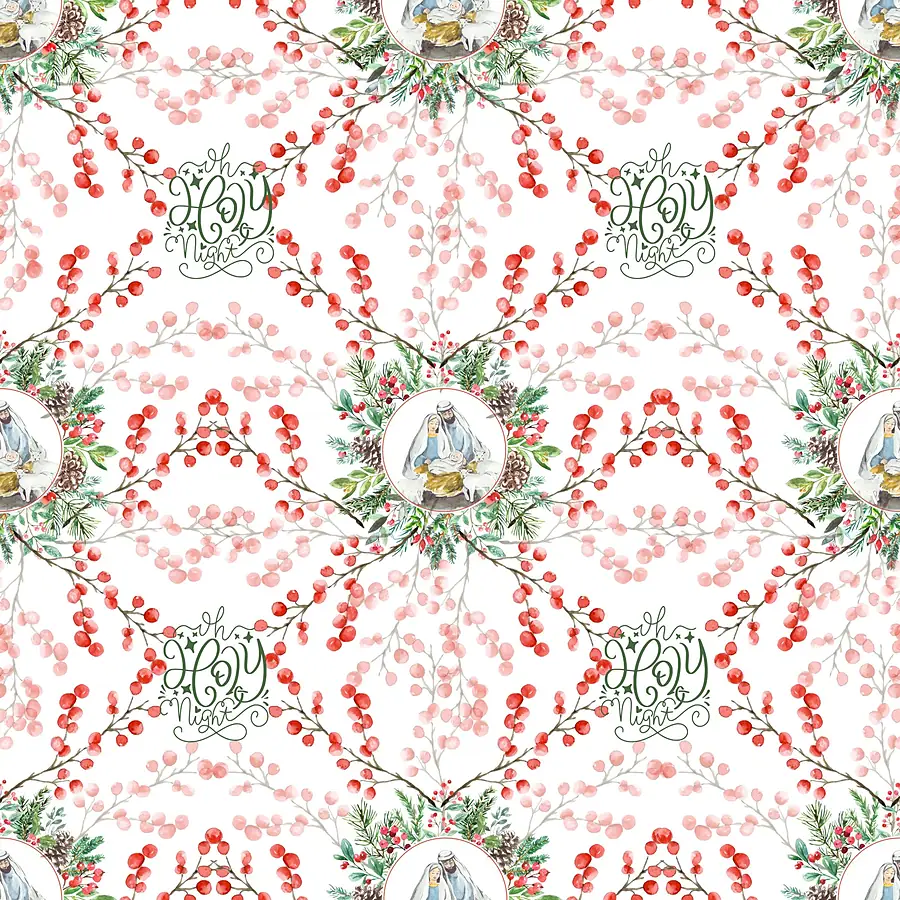 O Holy Night · Cherries Wrapping Paper