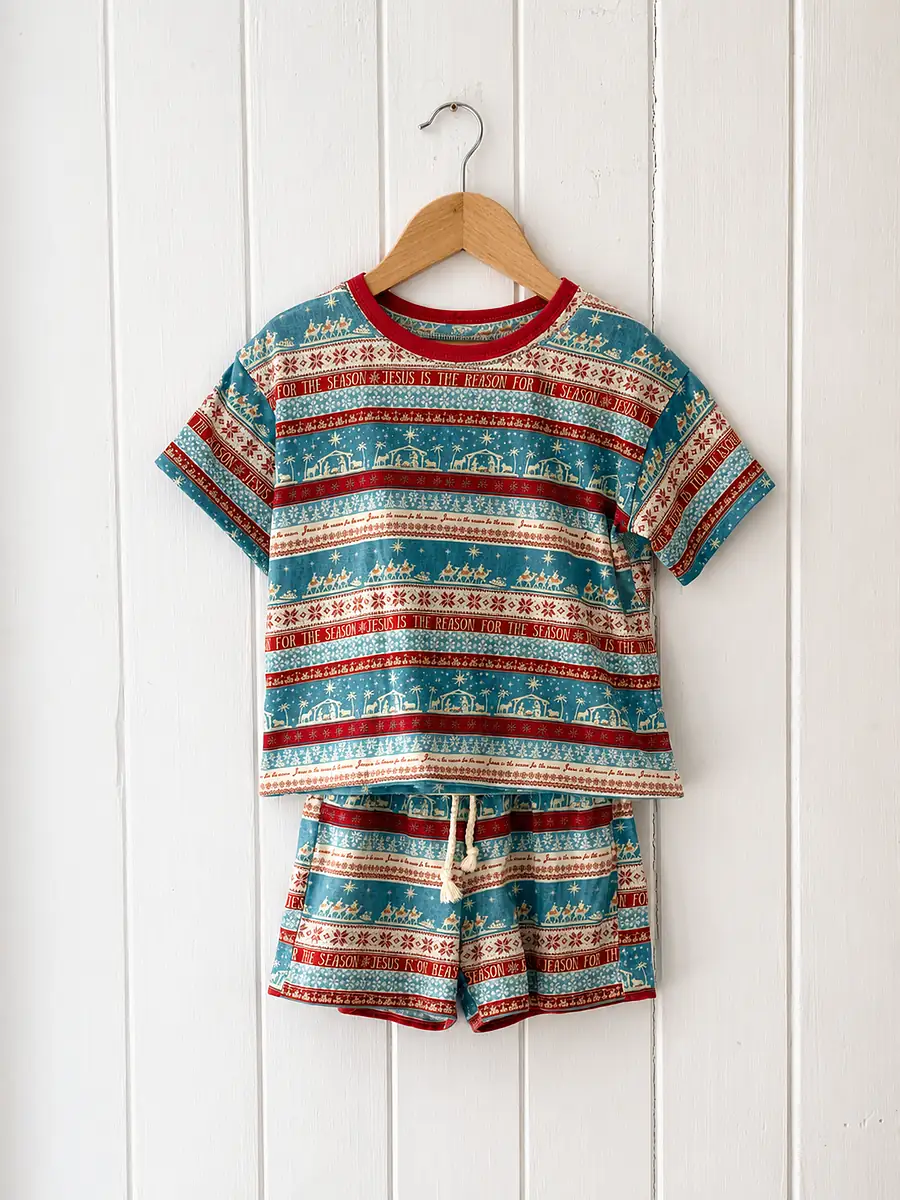 O Holy Night · Children's T-Shirt & Shorts Set · Cotton, photo 3 of 5