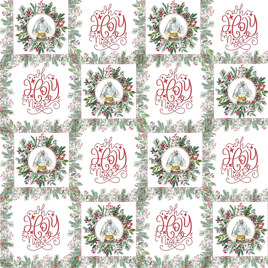 O Holy Night · Wreaths Wrapping Paper